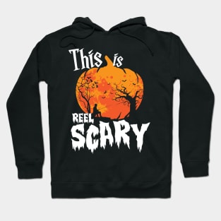 Halloween Pumpkin Fishing Rod Angling This Is Reel Scary Hoodie